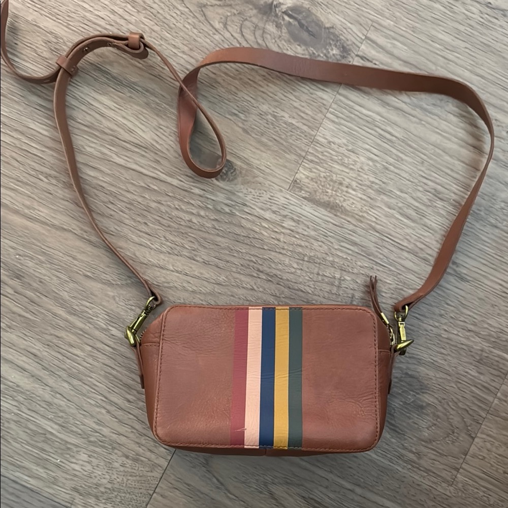 Madewell The Transport Camera Bag: Rainbow Striped Edition crossbody